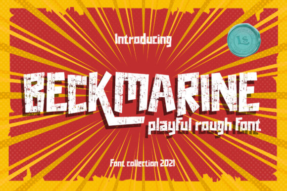 Beckmarine: A Bold and Rough Textured Display Font