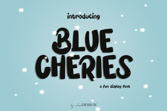 Blue Cheries: A Playful Display Font for Engaging Content