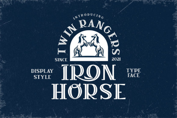 Iron Horse: A Bold Vintage Display Font for Web Design