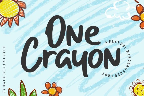 One Crayon: A Playful Display Font for Engaging Content