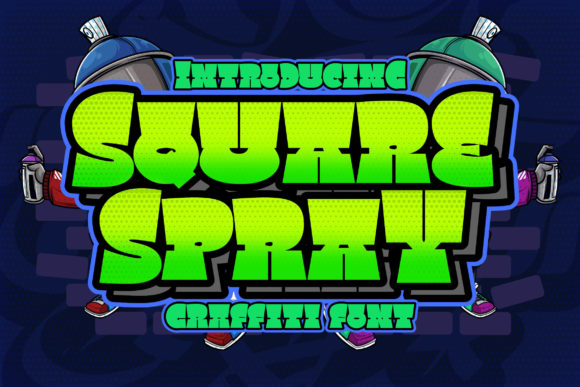 Square Spray: A Bold Display Font for Urban Editorial Design