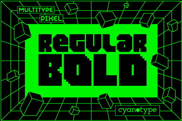 Transform Your Brand with MultiType Pixel Bold Font